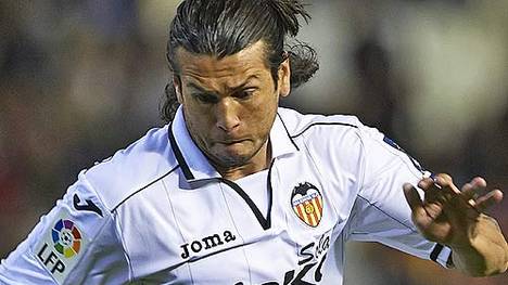Nelson Valdez im Trikot des FC Valencia, wo er 2013 ein halbes Jahr spielte
