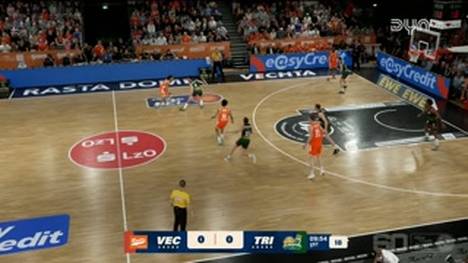 Die BBL-Highlights der Basketball-Partie RASTA Vechta - VET-CONCEPT Gladiators Trier im Video.