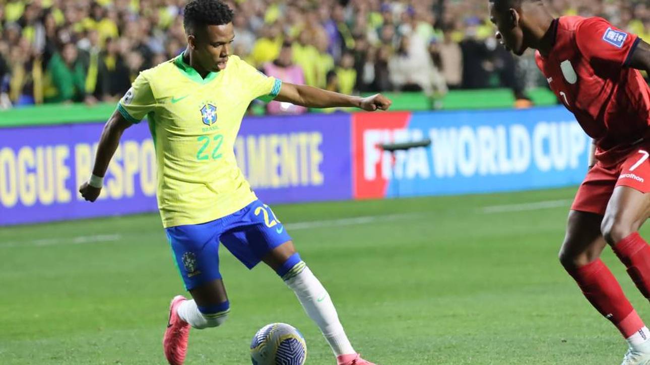 Messinho bei seinem Debüt für die Selecao gegen Ecuador
