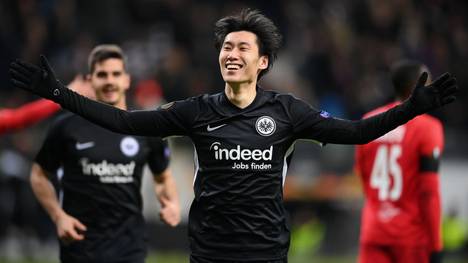 Daichi Kamada erzielte drei Tore beim 4:1-Sieg im Hinspiel gegen Salzburg