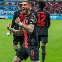 Robert Andrich will mit Bayer Leverkusen das Halbfinal-Hinspiel gegen die AS Rom mit Köpfchen angehen. Bloß nicht verlieren, lautet das Motto.