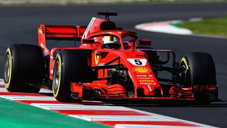 Für Sebastian Vettel läuft es bei den Testfahrten der Formel 1 in Barcelona gut