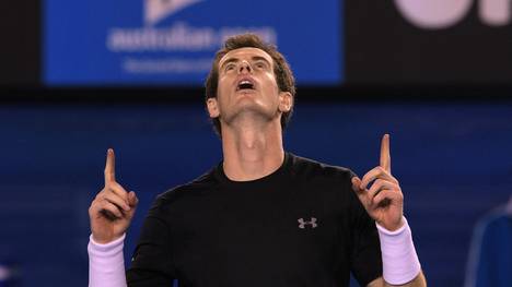 Andy Murray feiert seinen Sieg im Achtelfinale der Australien Open 2015