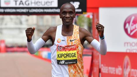 Eliud Kipchoge lief beim London-Marathon erneut eine starke Zeit