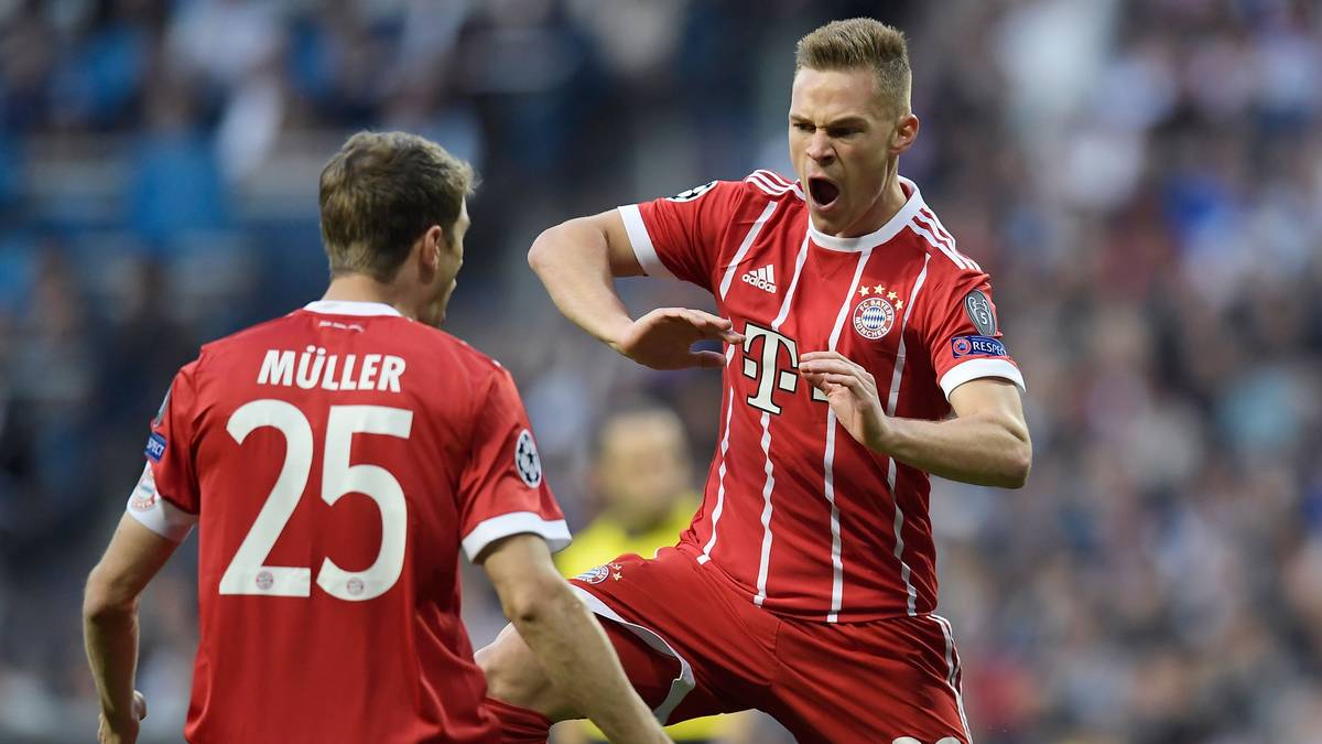 Die Bayern erwischen einen Blitzstart. Joshua Kimmich (r.) ist nach einem Patzer von Sergio Ramos aus kurzer Distanz zur Stelle und bringt die Bayern - wie im Hinspiel - in Führung. Es ist bereits sein viertes Tor in der Königsklasse in dieser Saison