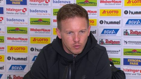 Ein Tor und eine Vorlage. Alexander Sörloth scheint nach Anfangsschwierigkeiten endlich bei RB Leipzig angekommen zu sein. Julian Nagelsmann hat ein Extralob für seinen Stürmer übrig.