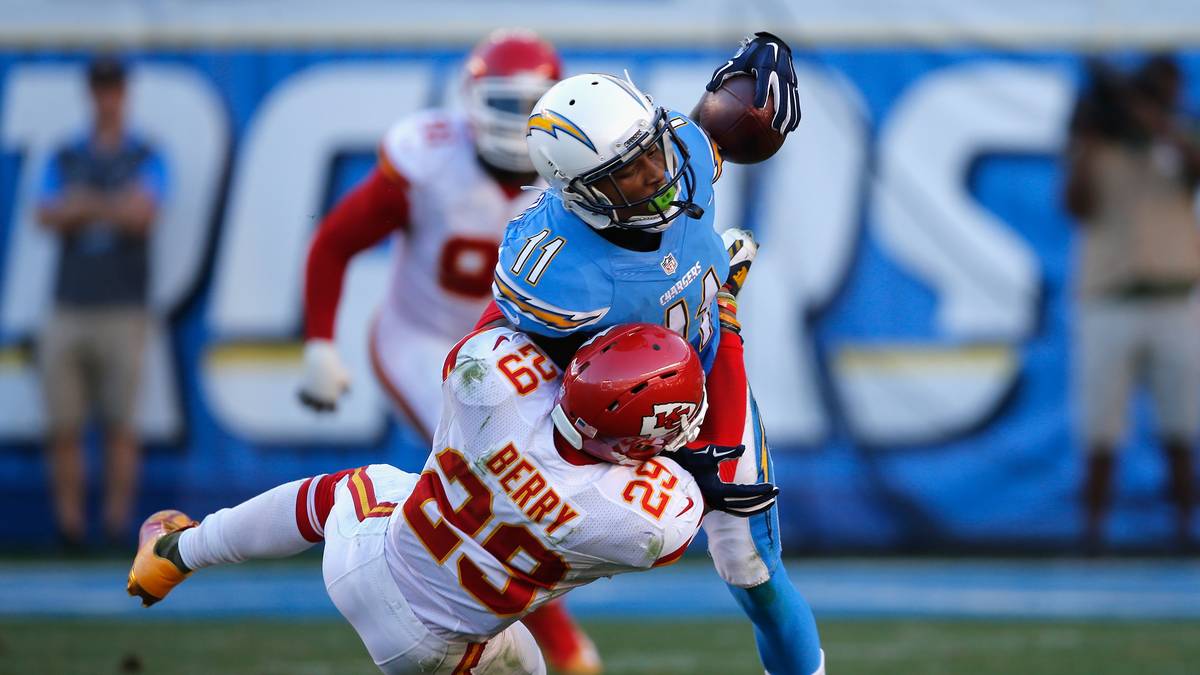 STEVE JOHNSON: Den Chargers fehlt neben Allen auch der erfahrene Receiver Steve Johnson (r.) mit einer Knieverletzung