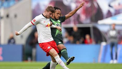 RB Leipzig (l.: Timo Werner) muss im DFB-Pokal beim VfL Wolfsburg ran