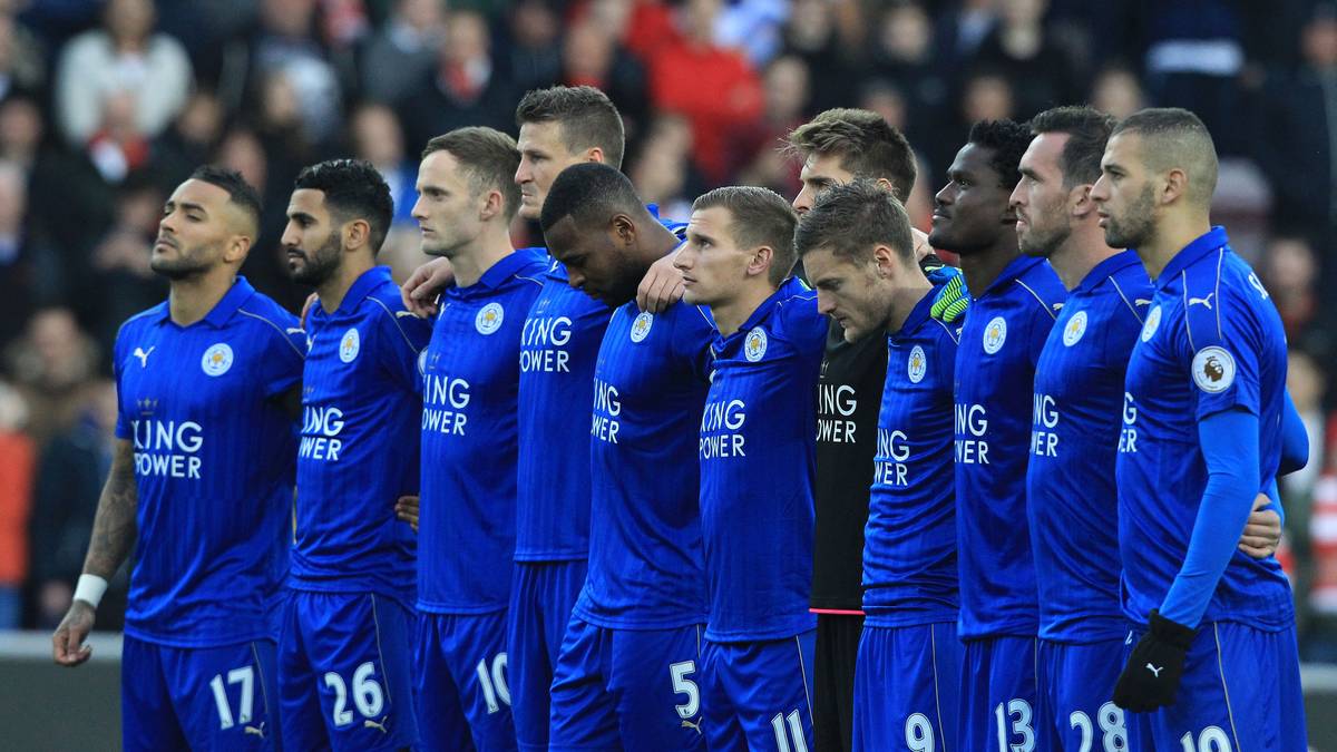 Der amtierende englische Meister Leicester City reiht sich vor dem Premier-League-Spiel gegen Sunderland auf