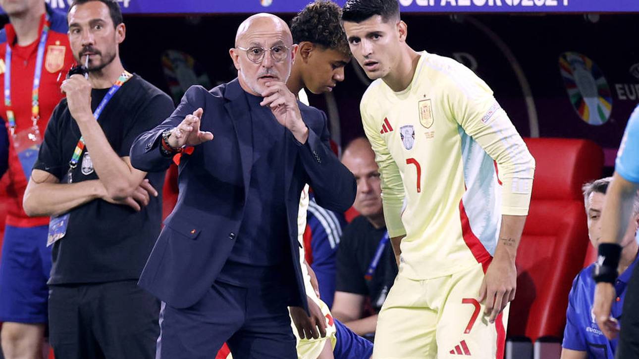 Spaniens Trainer Luis de la Fuente setzt in seiner Startelf auf Álvaro Morata
