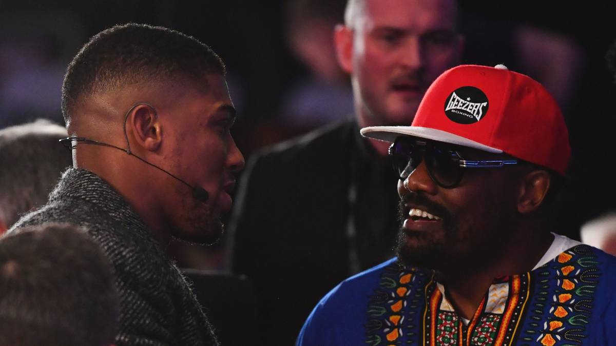 Auch die Box-Kollegen Anthony Joshua (links) und Dereck Chisora zeigten sich gespannt über den Ausgang des Kampfes zwischen Haye und Bellew