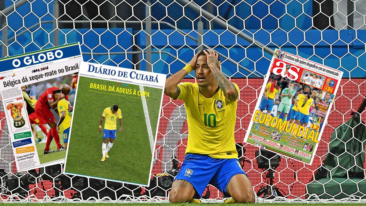 Brasiliens Presse ist nach dem WM-Aus gegen Belgien rat- und fassungslos, Neymar erntet Kritik. Belgien feiert dagegen seine neuen Helden - genauso wie Frankreichs Presse nach dem Sieg über Uruguay. SPORT1 zeigt internationale Pressestimmen