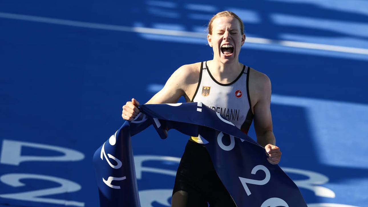 Laura Lindemann gewann für Deutschland Gold im Triathlon Mixed