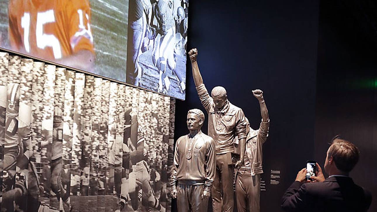Die Protestgeste als Statue im Smithsonian-Museum in Washington