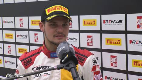 Dries Vanthoor freut sich über den Sieg im zweiten Rennen auf dem Lausitzring.