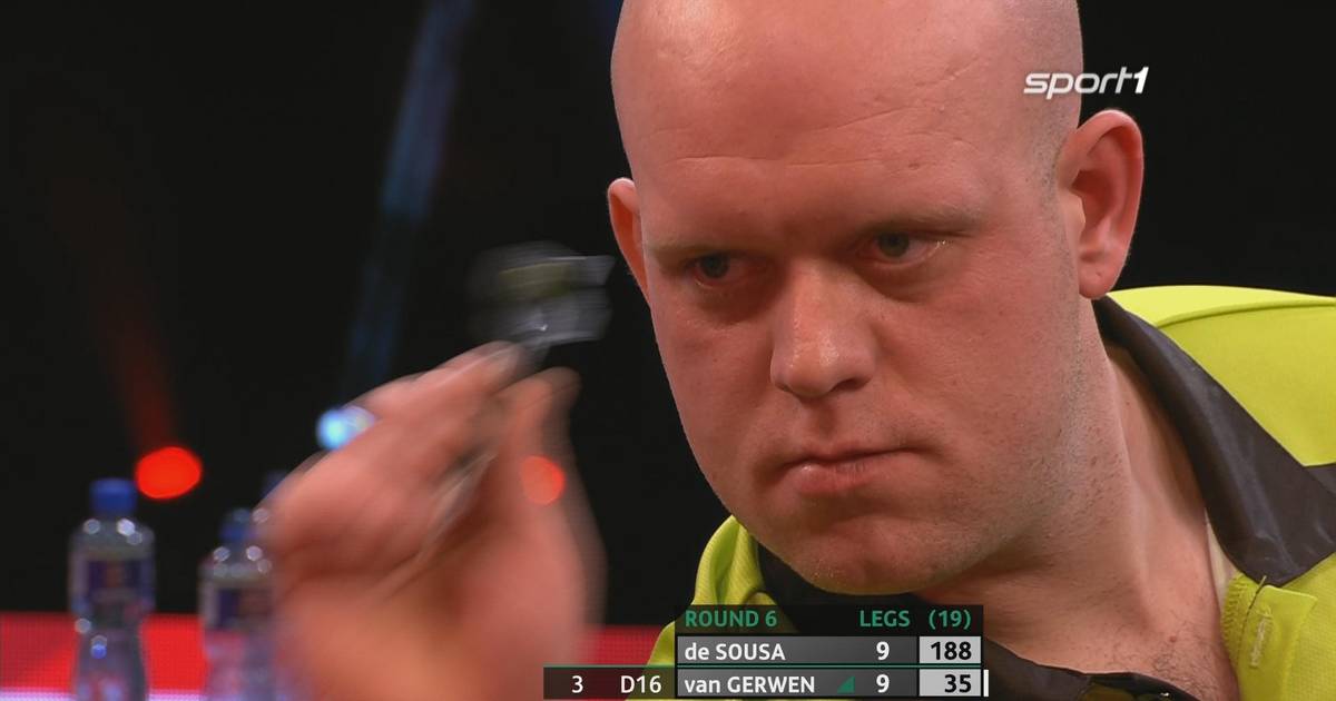 Darts Uk Open Michael Van Gerwen Besiegt Jose De Sousa Mit 10 9