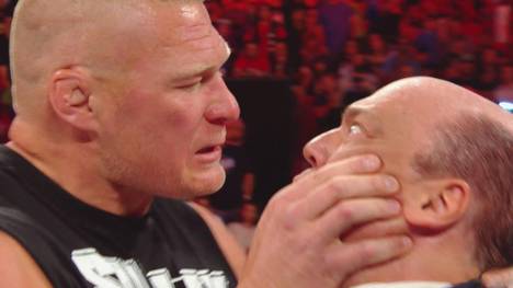 Brock Lesnar (l.) ging bei WWE Monday Night RAW sogar auf Paul Heyman los