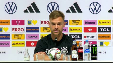 DFB-Kapitän Joshua Kimmich spricht auf der Pressekonferenz über Florian Wirtz, der auch mit einem Wechsel zum FC Bayern in Verbindung gebracht wurde.