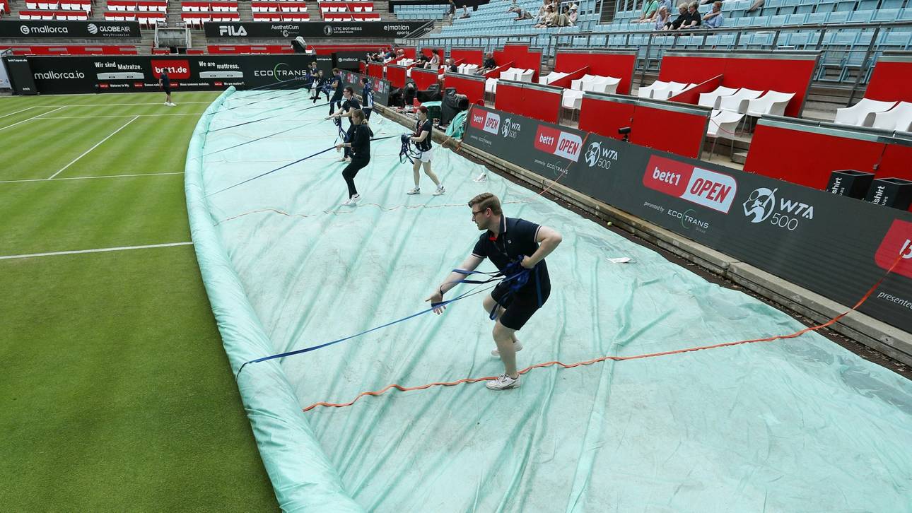 Dauerregen stellt WTA vor Probleme