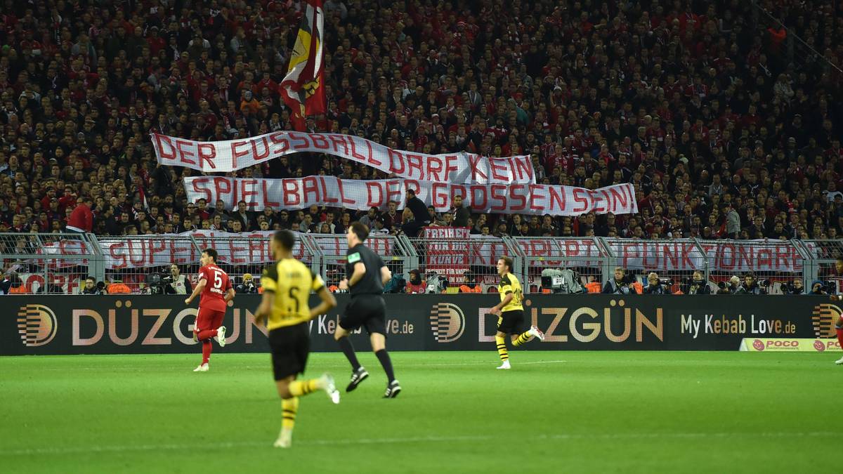 Bayern-Fans protestierten im November 2018 gegen Super-League-Pläne