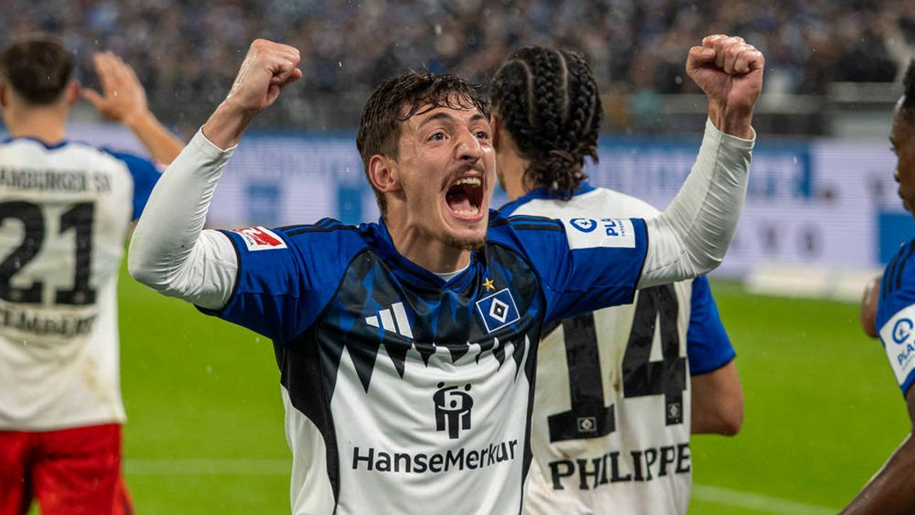 Giorgi Gocholeishvili bejubelt den Sieg des HSV