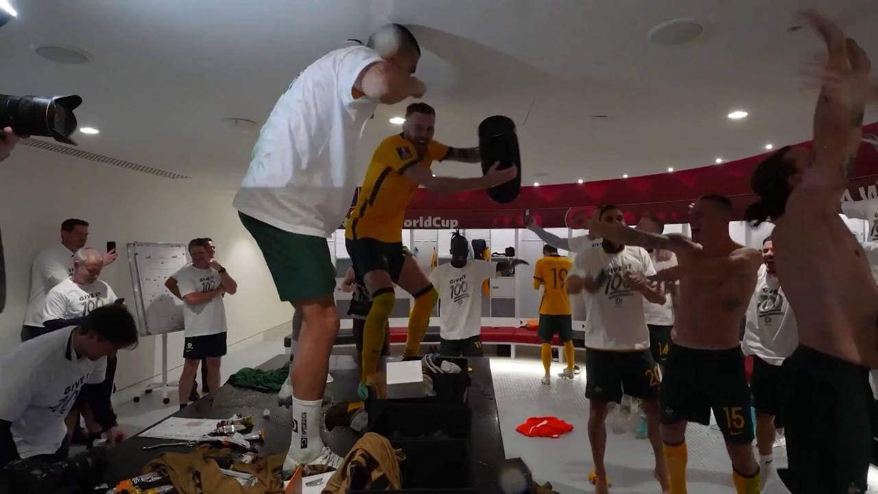 Australien feiert die Qualifikation für die WM in Katar ausgelassen
