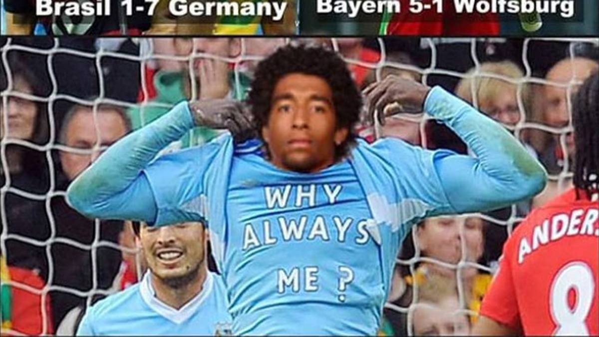 Besonders bitter ist der Abend für Dante. Der hat schon das 1:7 mit Brasilien bei der WM live miterlebt, jetzt noch das 1:5 gegen Bayern - da kann man sich wie Mario Balotelli schon mal fragen: "Warum immer ich?"