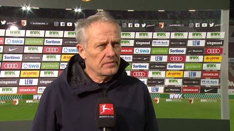 Christian Streich schwärmt nach dem Sieg gegen Augsburg besonders von Jochen Saier und die gute Zusammenarbeit mit dem Sportvorstand. 