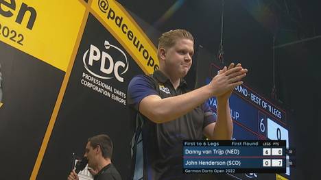 Danny van Trijp schlägt John Henderson in der ersten Runde der German Open mit 6:0 und empfängt in Runde zwei den deutschen Martin Schindler.