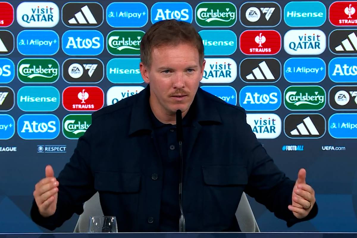 Bundestrainer Julian Nagelsmann spricht über den Kader der Nationalmannschaft und richtet eine Bitte an die Reporter.