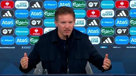 Bundestrainer Julian Nagelsmann spricht über den Kader der Nationalmannschaft und richtet eine Bitte an die Reporter.