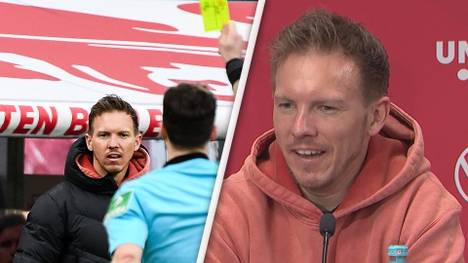 Julian Nagelsmann bekommt im Spiel gegen Frankfurt die gelbe Karte. Der Leipzig-Trainer verrät, warum er gegenüber Schiri Felix Zwayer laut wurde.