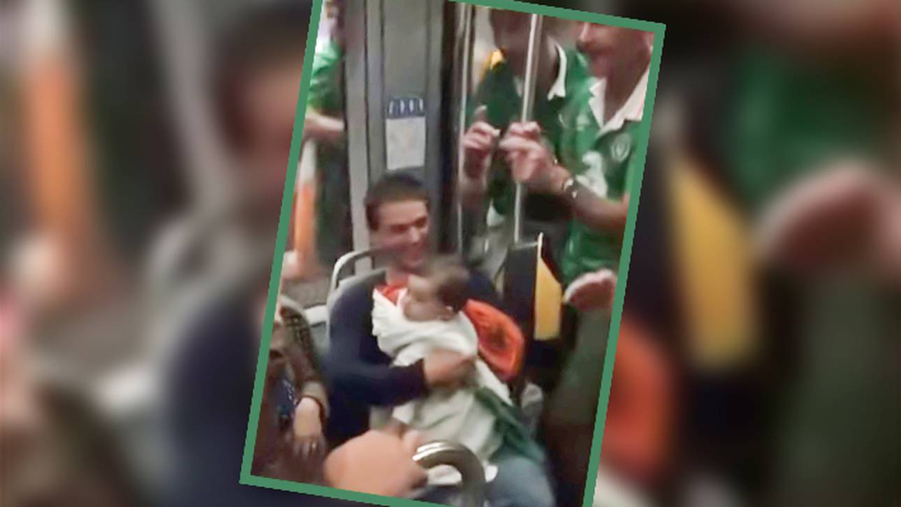 Irische Fans singen Schlaflied für Baby