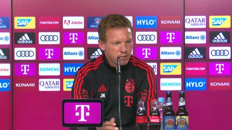 Julian Nagelsmann spricht vor dem Spiel gegen den VfL Bochum über seine Mannschaftsaufstellung und die Kaderrotation. Vor allem der Fitnesszustand ist hier für den Bayern-Trainer entscheidend. 