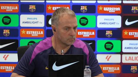 Hansi Flick spricht vor dem Spiel gegen Getafe über Lamine Yamals Verletzung. Dabei gibt er Entwarnung bei Lamine Yamal für WM, sagt jedoch, dass die Saison bei Barca zuende ist.