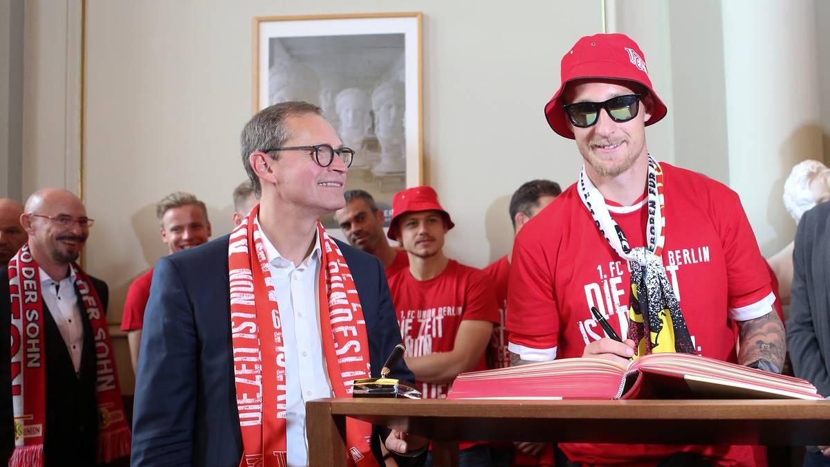 1. FC Union Berlin Celebrate Promotion To The Bundesliga