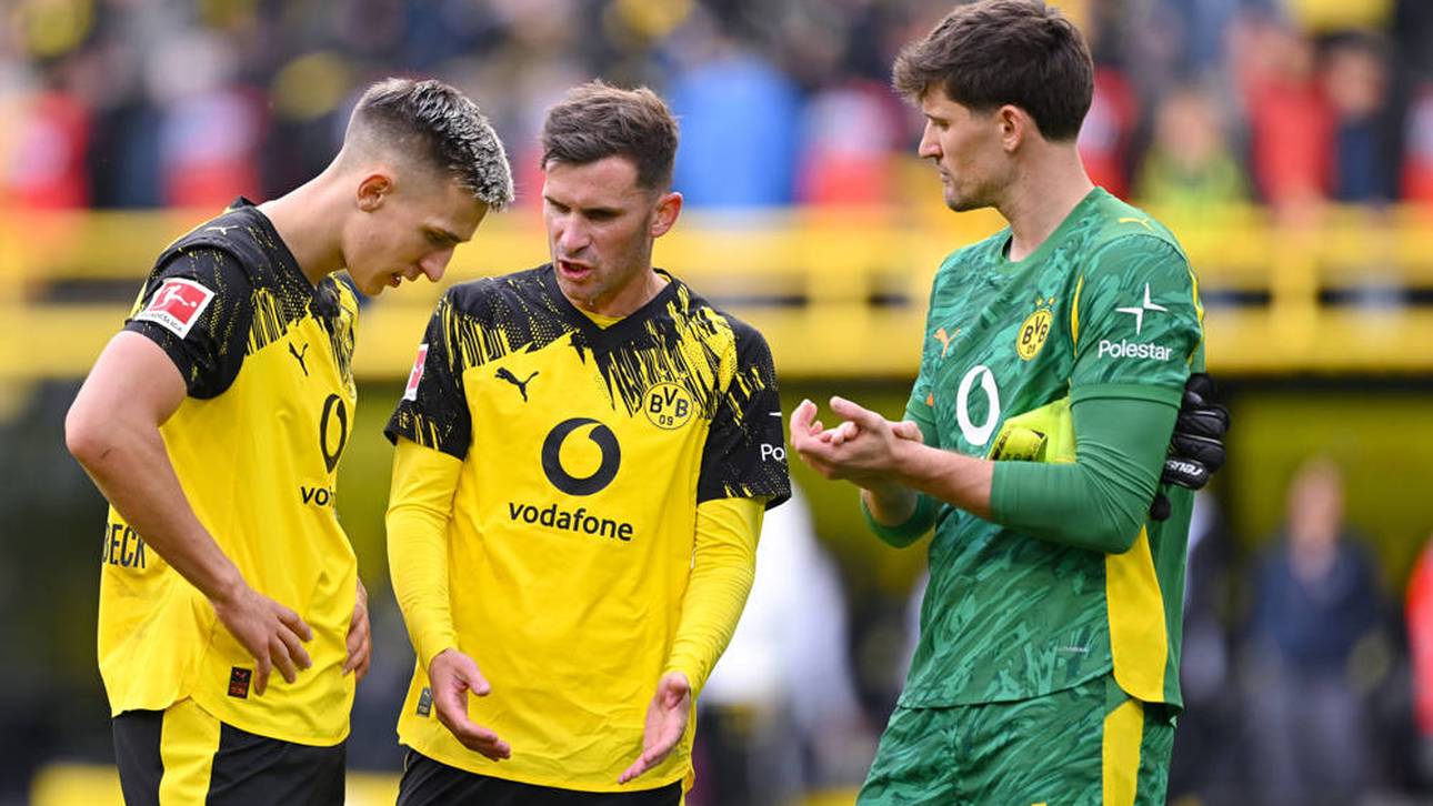 Restlose Zufriedenheit sieht anders aus: Nico Schlotterbeck, Pascal Groß und Gregor Kobel