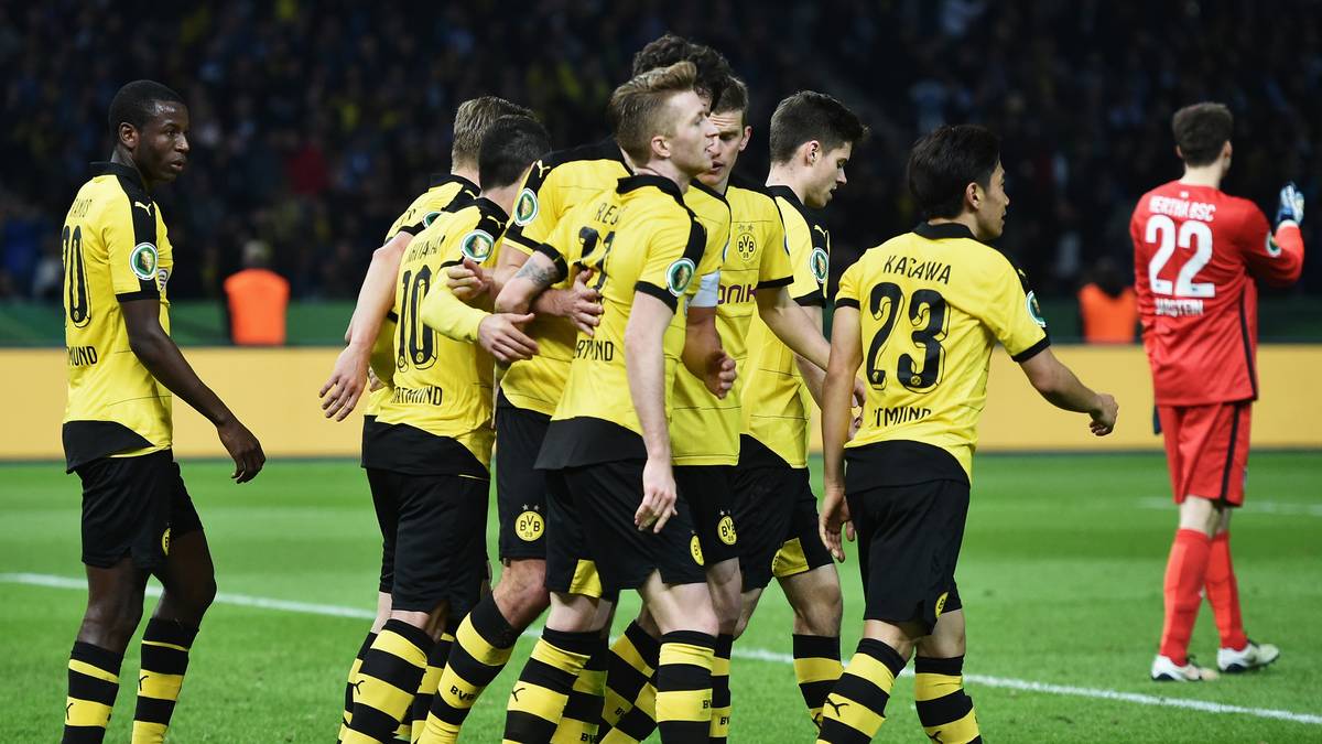 Borussia Dortmund zieht durch ein 3:0 bei Hertha BSC zum dritten Mal in Folge ins Finale des DFB-Pokals ein. SPORT1 zeigt die beiden Teams in der Einzelkritik