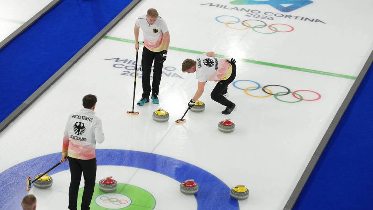 Blutige Finger bei deutschem Curler