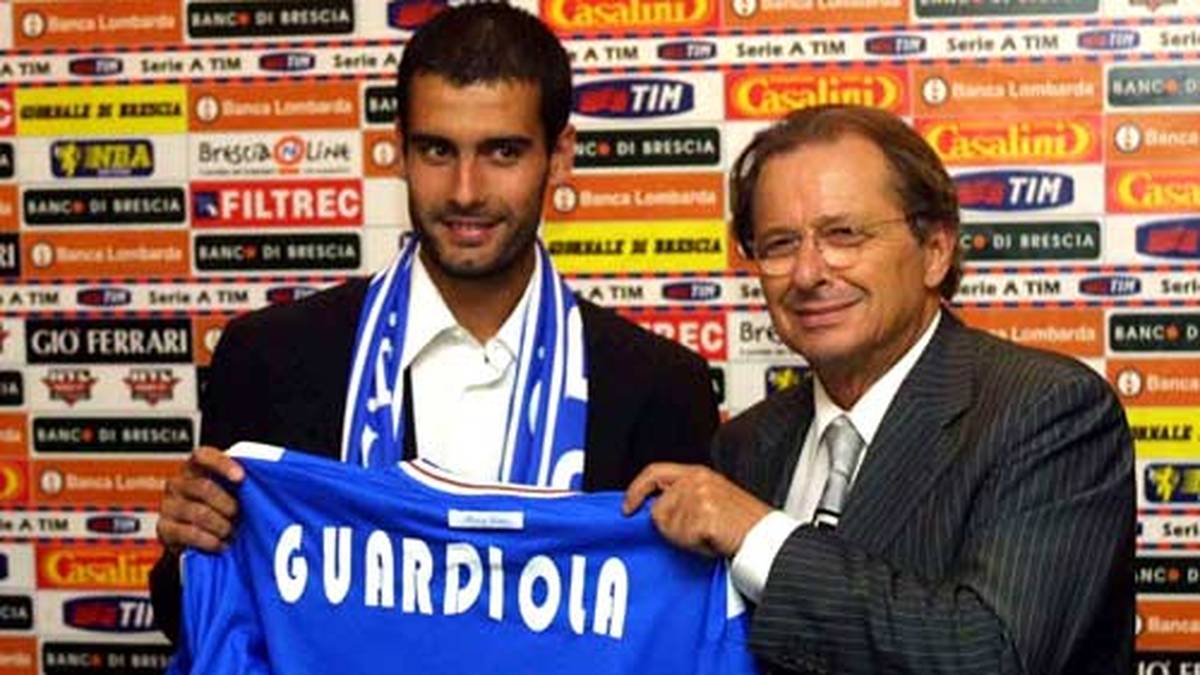 Trainer Louis van Gaal gibt dem jüngeren Xavi den Vorzug und setzt Guardiola immer häufiger auf die Bank. Als der Niederländer geht, bleibt Guardiola noch ein Jahr und entscheidet sich dann 2001, seine Karriere im Ausland zu beenden. Nachdem der eigentlich schon perfekte Wechsel zu Juventus Turin platzt, geht er zum AC Brescia