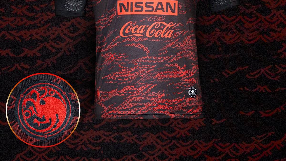 Auf dem Sondertrikot des Club Nacional aus der uruguayischen Hauptstadt Montevideo prangt der Drachen, das Wappentier des Hauses Targaryen