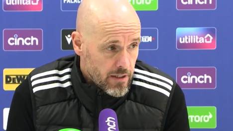 Manchester United kassiert bei Crystal Palace eine überraschende 0:4-Niederlage und muss nun um Europa zittern. Trainer Erik ten Hag erklärte nach dem Spiel, was bei den Red Devils falsch läuft.
