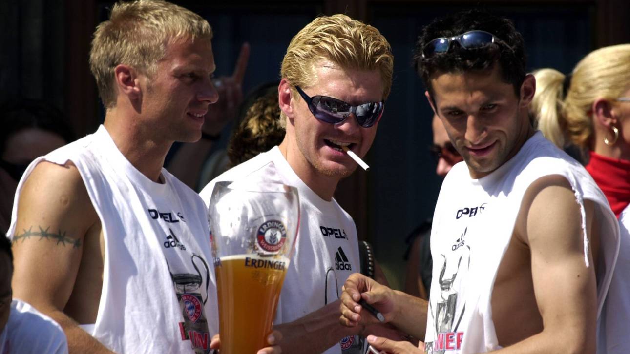 Hasan Salihamidzic und Stefan Effenberg und Thorsten Fink
