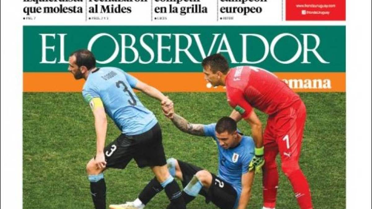 EL OBSERVADOR: "Die Illusion ist uns aus den Händen gerutscht. Ohne Cavani, ohne Kraftreserven, mit einem entscheidenden Fehler von Muslera, stand Uruguay gegen ein übermächtiges Frankreich auf verlorenem Posten."