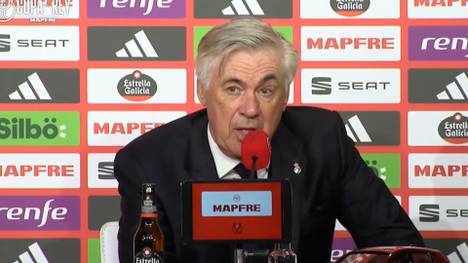 Carlo Ancelotti möchte sich nach dem Copa del Rey-Finale gegen Barcelona nicht zur Schiedsrichterleistung und den Szenen rund um Antonio Rüdiger äußern. Auch zu seiner Zukunft hält er sich bedeckt.
