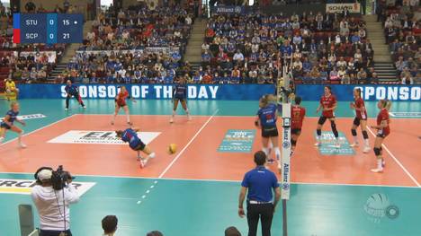 Die Volleyballerinnen des MTV Allianz Stuttgart mussten im ersten Spiel der Finalserie um die deutsche Meisterschaft ein KO gegen SC Potsdam einstecken. 