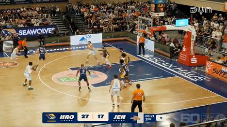 Die BBL-Highlights der Basketball-Partie ROSTOCK SEAWOLVES - Science City Jena im Video. 
