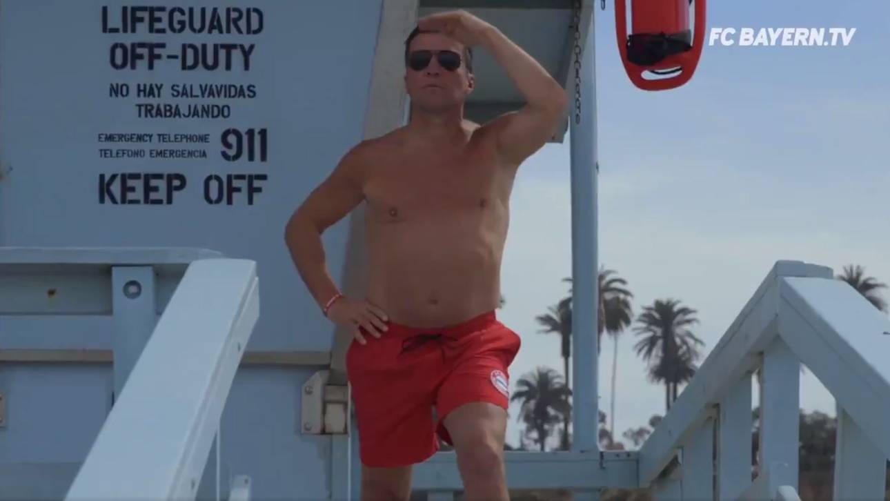 Matthäus wirbt als Baywatch-Star