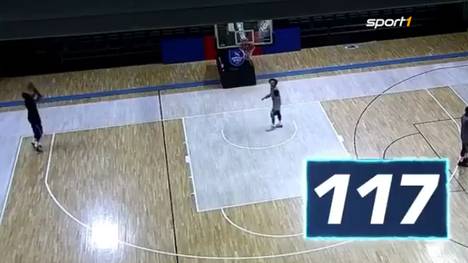 Der ehemalige Teamkollege von Dirk Nowitzki, Rodrigue Beaubois, hat unglaubliche 117 Würfe in Folge von der Dreier-Linie getroffen.
