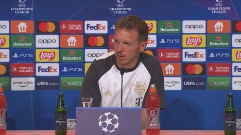 Der FC Bayern München gewinnt das CL-Spiel gegen den FC Barcelona mit 2:0. Vor allem an Sadio Mané hat Nagelsmann dennoch eine Bitte.